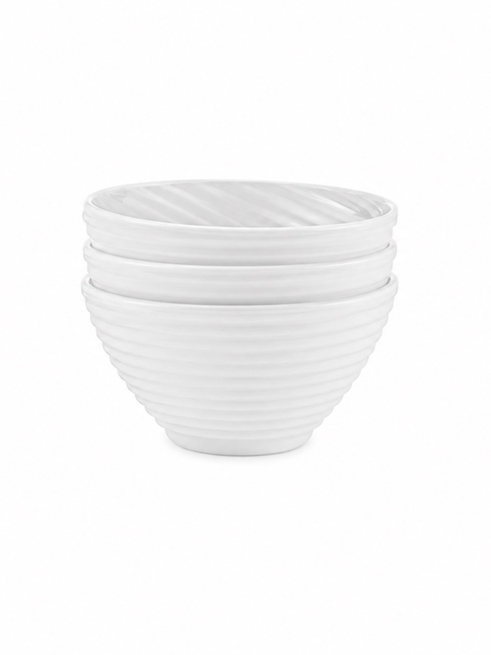 Arch Studio Opal Glass Spiral Cereal Bowls, Set of 3, NWT